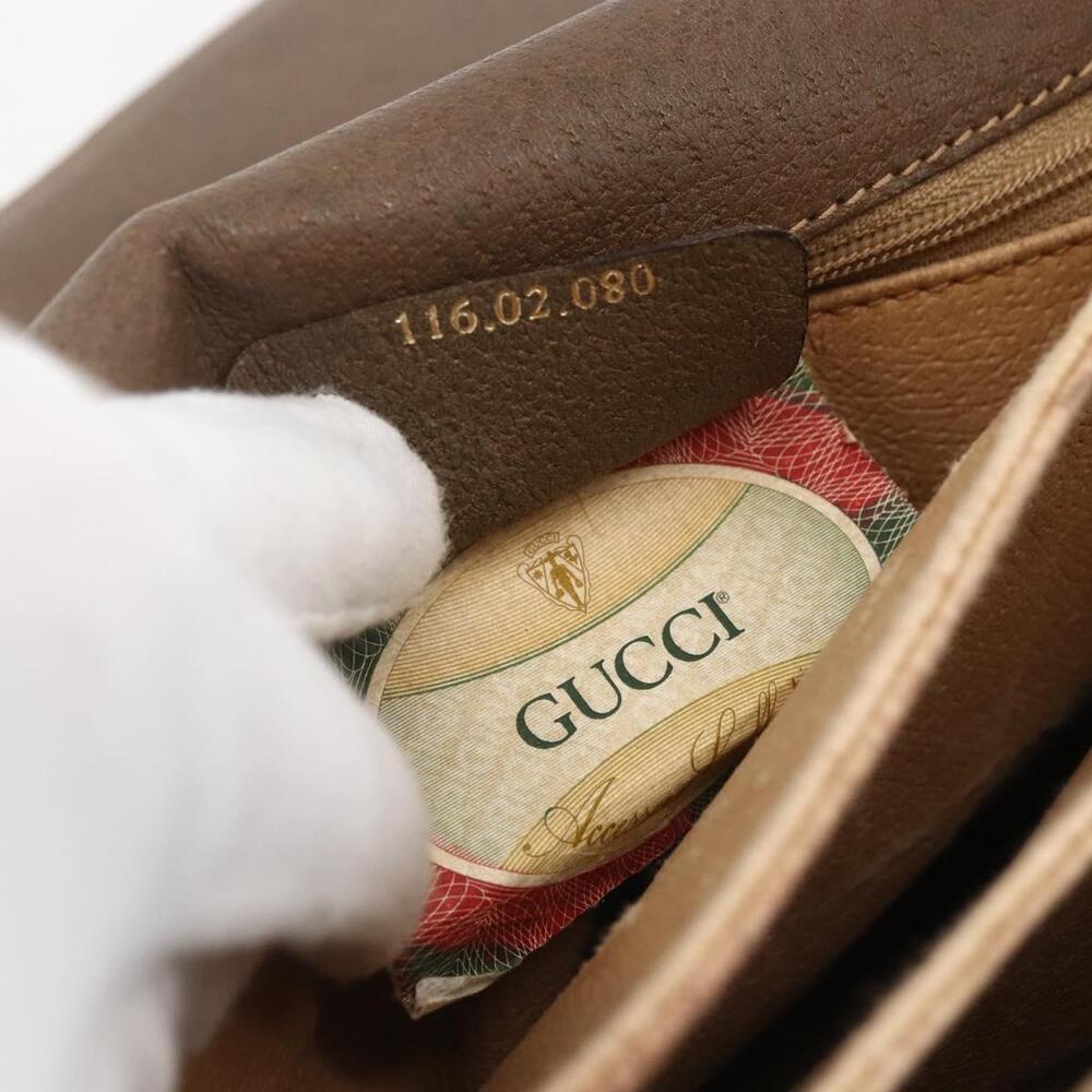 GUCCI GG Supreme Hand Bag PVC Beige Gold 116 02 080 Auth 158457 - Picture 12 of 16